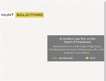 Tablet Screenshot of huntsolicitors.com